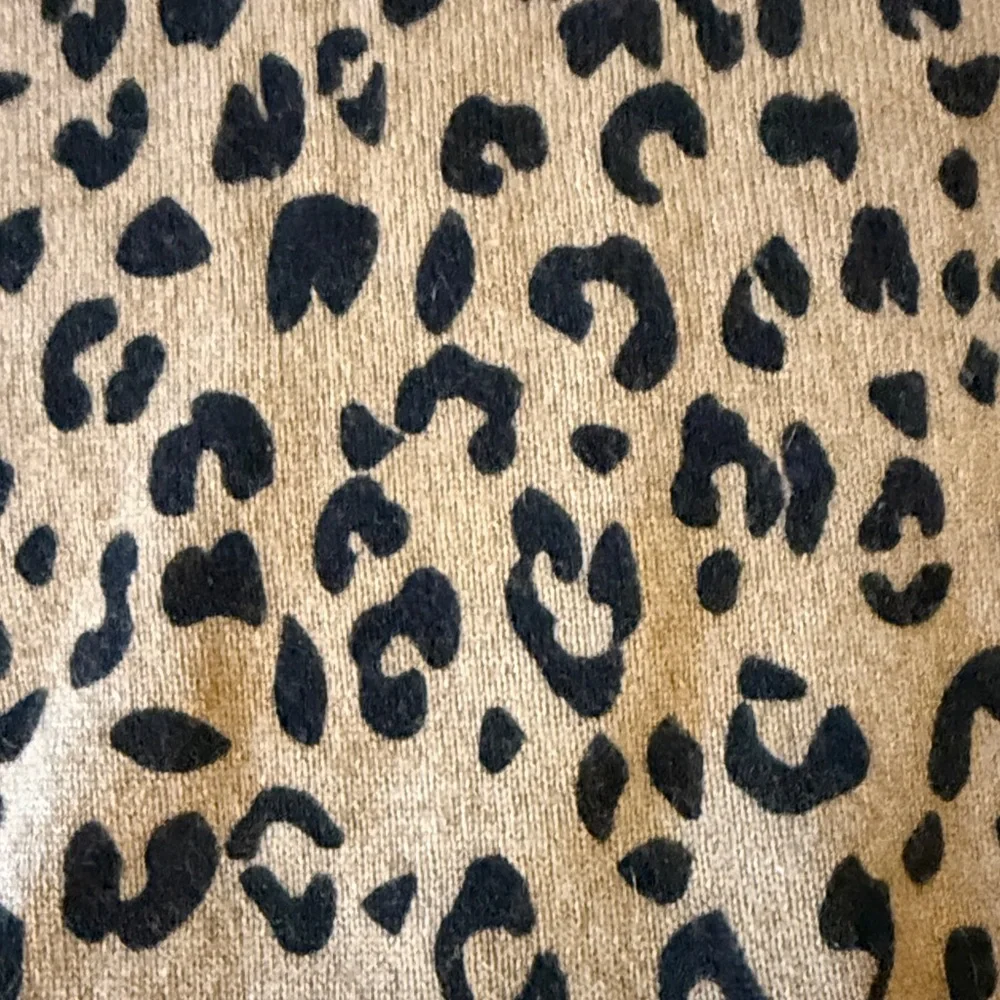 J. Crew Cashmere Leopard Print Crewneck Sweater. Woman’s Size Small.